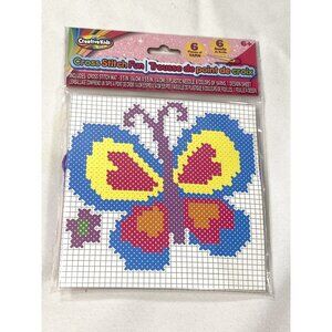 creative kids cross stitch craft kit 5.5X5.5 inch BUTTERFLY